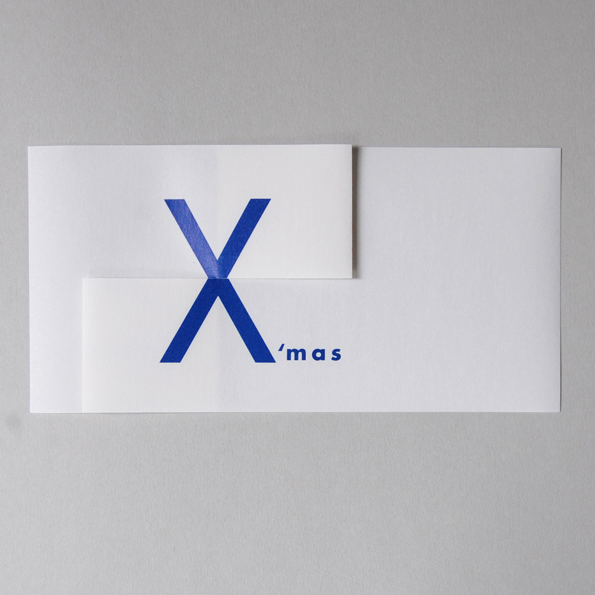 Design-Weihnachtskarten mit Transparentpapier: merrY Xmas, blauer Druck