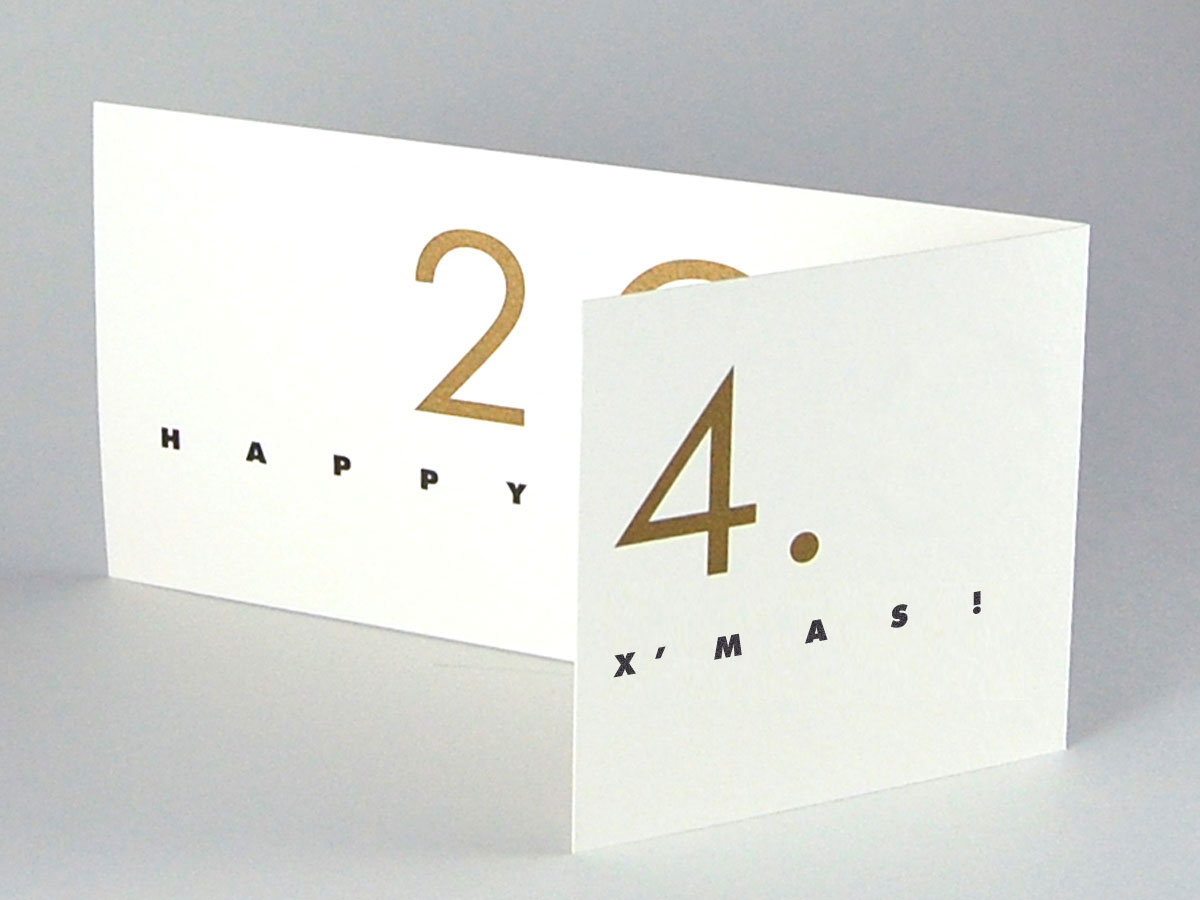 Weihnachts- und Neujahrskarten: 24 > 2023, Designkarten auf fein strukturiertem Karton