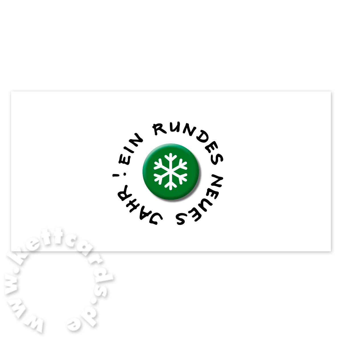 originelle Neujahrskarten mit Button