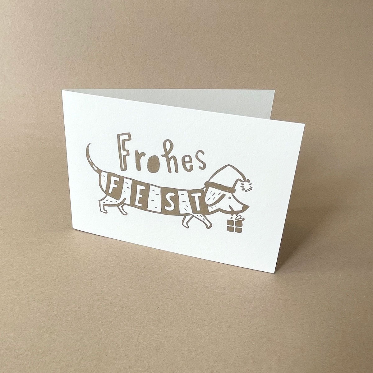 Frohes FEST, Weihnachtskarten mit Dackel