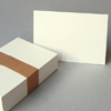 cremefarbene Briefkarten A6, gerippte Oberfläche, beidseitig unbedruckt