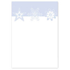 Weihnachtsbriefpapier mit Schneeflocken