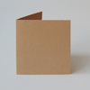 quadratische braune Blanko-Klappkarten, Recyclingkarton