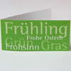 Frühling - Frohsinn. Typografische Osterkarten mit Text