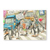 witzige gezeichnete Grußkarten mit Pinguinen