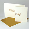 golden gedruckte Design-Glückwunschkarten aus Altpapier