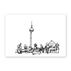 Berlin-Shilouette mit Fernsehturm, SBerlinkarten für Weihnachten und Glückwünsche