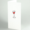 Menü- und Getränkearten für die Hochzeit, schlichtes Design mit einem Weinglas