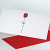 Einladungskarten für die Hochzeit, schlichtes Design mit einer Rose
