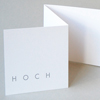 HOCH ZEIT - Design-Hochzeitseinladungen, silberner Druck
