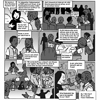 Comicseite aus einem Projekt für den Bund für Soziale Verteidigung, Cartoons