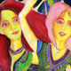Indianmemory Tänzerinnen, Malerei