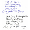 Kalligrafie: handschriftliche Adressen auf Briefumschlägen
