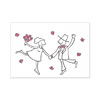 tanzendes Brautpaar - save the Date Postkarten zur Hochzeit