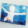 Baby im Wasser, Postkarten