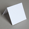 quadratische weiße blanko-Tischkarten