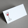 Tischkarten für die Hochzeit: Weinglas