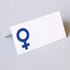 blau gedruckte Hochzeitstischkarten für Frauen