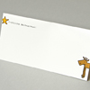 Weihnachtskarte mit Elch und Stern