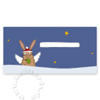 Camouflage - Weihnachtskarte mit einem als Weihnachtsmann verkleidetem Hasen