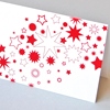 Sterne - rote Weihnachtskarten mit UV-Spotlack