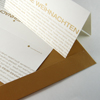 nachhaltige Weihnachtskarten aus Altpapier mit goldenem Druck