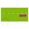 2020, typografische Neujahrskarten mit Zeitleiste