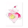 schlichte Weihnachtskarten mit Schwein