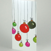 Weihnachtskarten mit farbigen Christbaumkugeln