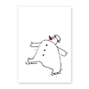 Weihnachtskarten mit schlitterndem Schneemann