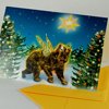 wunderschön kitschige Weihnachtskarten: geflügelter Bär