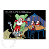 Geschafft! - Der Weihnachtsmann chillt beim Fußbad - witzige Weihnachtskarten für Firmen
