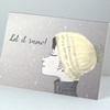 Let it snow! - schöne Weihnachtskarten mit Mädchen mit Mütze