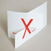 X-Mas rot gedruckte Designer-Weihnachtskarte mit individuellen Firmenaufdruck