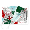 englische Weihnachtskarten mit Stadtplan