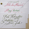 Frohe Weihnachten, kalligraphische Weihnachtskarten mit Namen