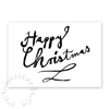 Happy Christmas, english Christmas Cards with Handlettering