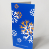 Design-Weihnachtskarten mit Schneekristallen